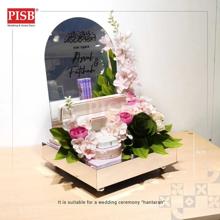 1203-1207 Acrylic Mirror Stand Wedding Birthday Welcome Board Aesthetic DIY Decoration Cermin Selamat Datang Perkahwinan - Image 5