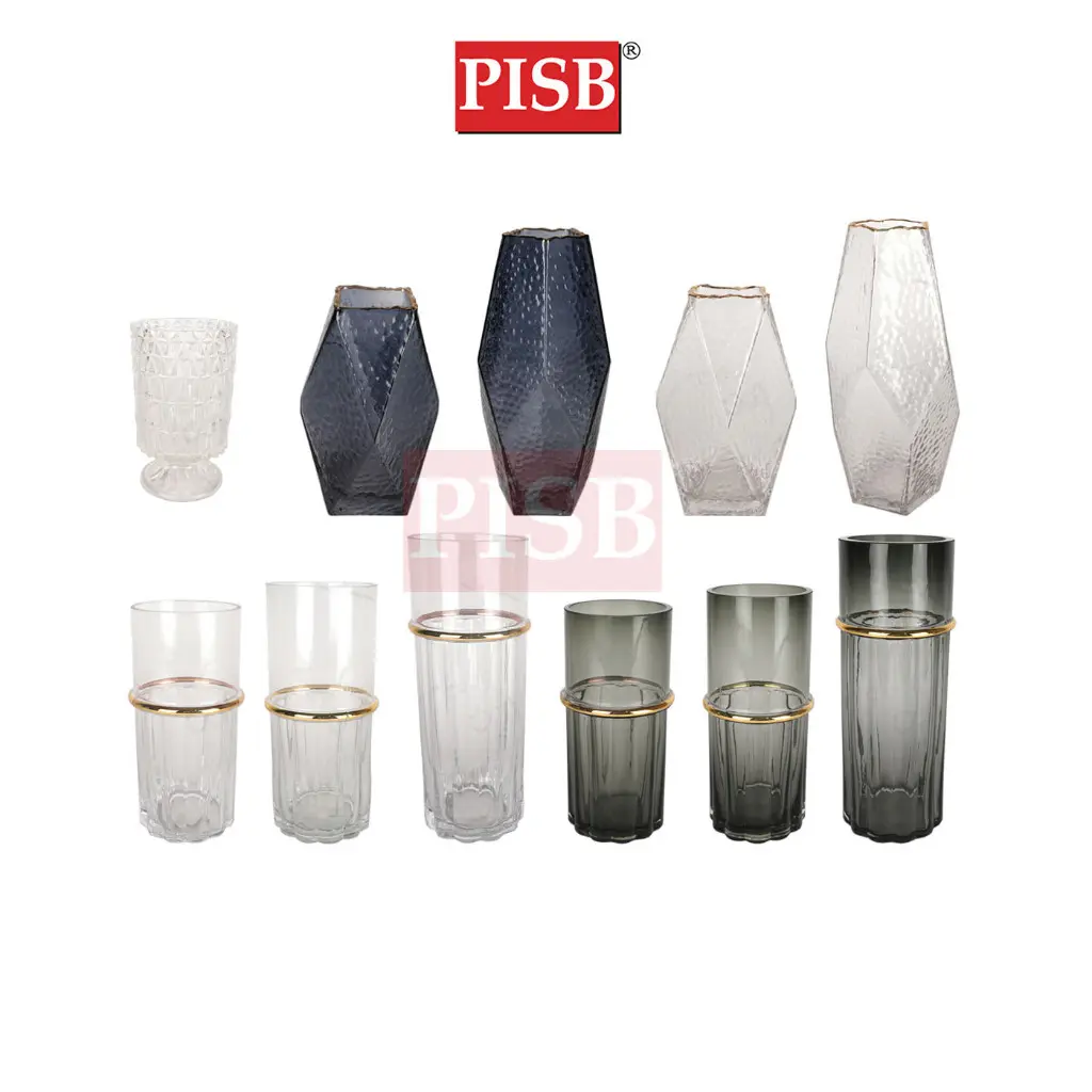 2208-2212 Luxury Transparent Glass Flower Vase