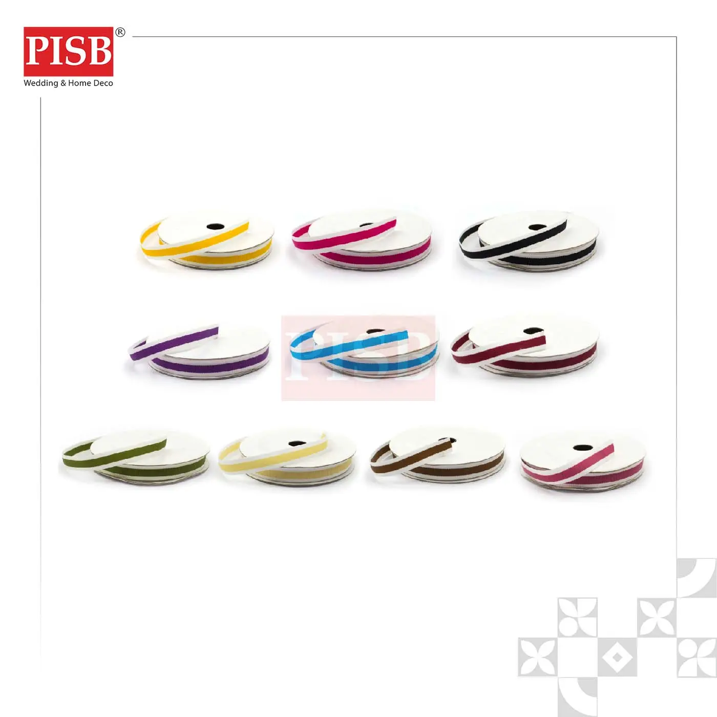 R050129 1CM Stripe Ribbon (10Yards/Roll)