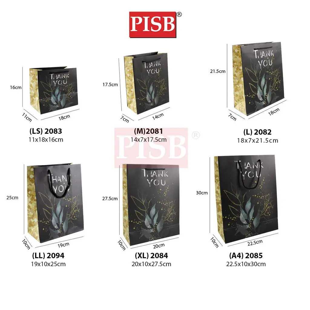 2081-85 (10Pcs/Pkt) Premium Leaf Design Gift Bag Paper Bag - Image 3