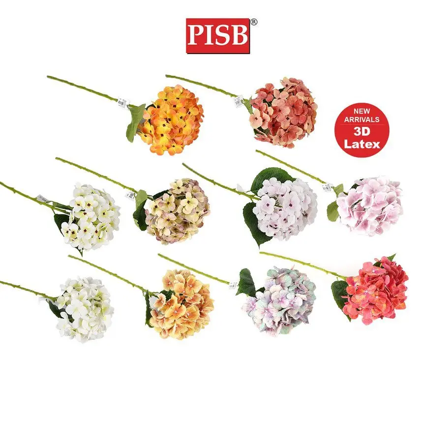 2211/12 63CM 3D Latex Hydrangea Spray Flower