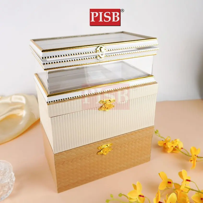 7003-7008 Transparent Wooden Printed Jewelry Box - Image 2