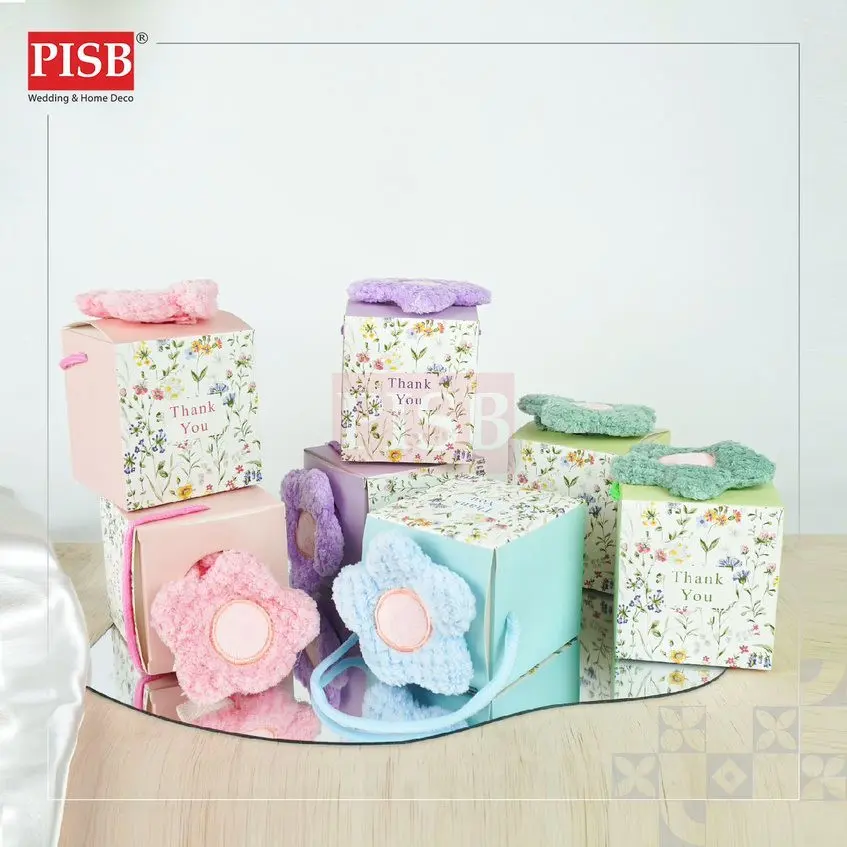 2136 (10Pcs/Pkt) Souvenir Hand Towel Kitchen Hanging Towel With Gift Box Sapu Tangan Tuala Tangan Doorgift Souvenir - Image 5