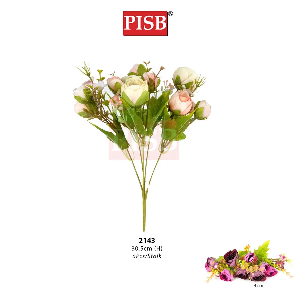 2133/36/37/42/43/44 24-34CM Cabbage Rose Bush Flower - Image 6