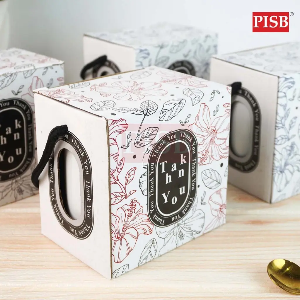 2307 (6Pcs/Pkt) Ceramic Mug With Flower Printed Handle Box/Set Doorgift Souvenir Mug Cawan Murah/Wedding Gift Mug - Image 5