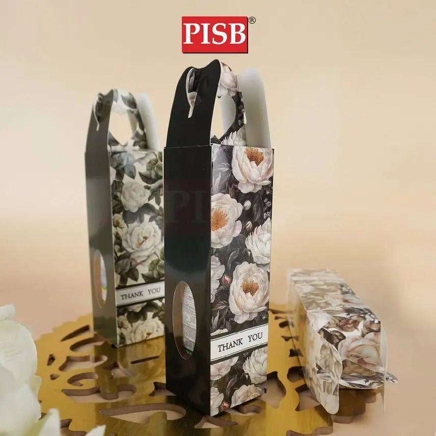 0457 (10Pcs/Pkt) Flower Printed Gift Box Doorgift Box / Kotak Concentrate Kordial Kicap - Image 2