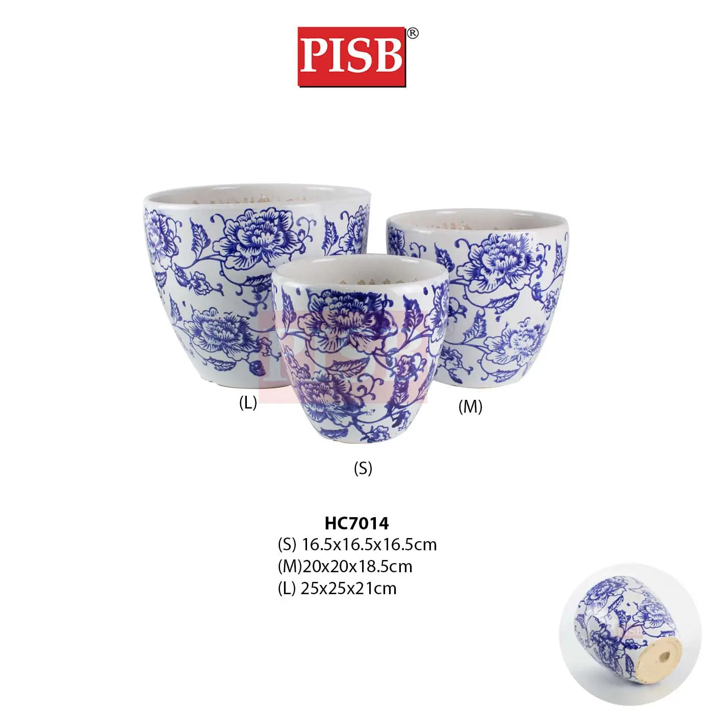 HC7013/14 Hamptons Style Ceramic Decorations Craft Vase Ornament Pasu Bunga - Image 3