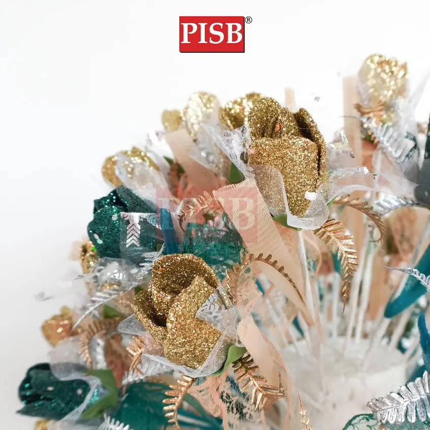 1057 Glitter Egg Flower / Bunga Telur / Bunga Telor / Bunga Telur Murah / Doorgift Tunang Nikah Kahwin (50Pcs/Box) - Image 3