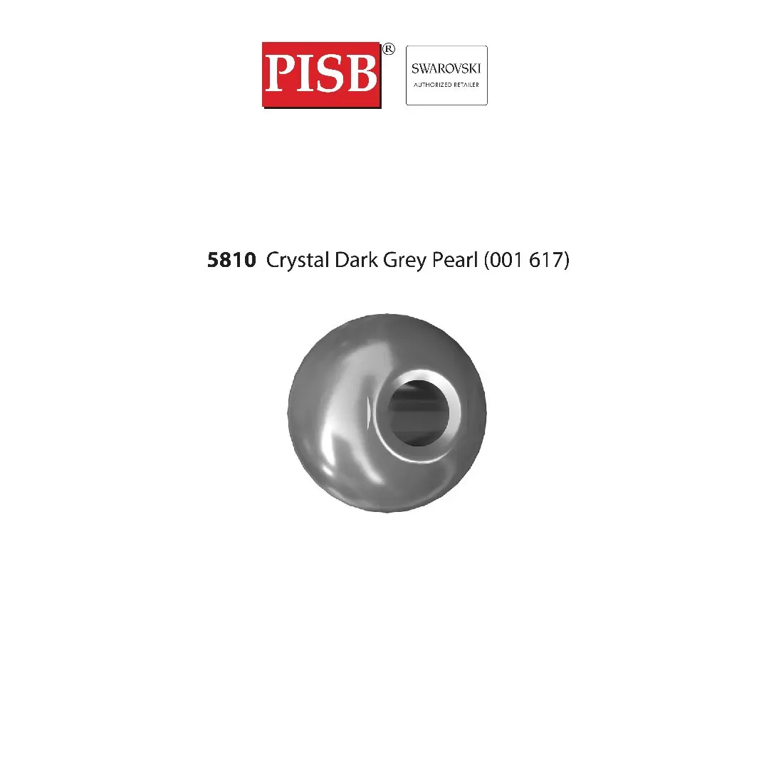 5810 SWAROVSKI CRYSTAL ROUND PEARL 001 617 CRYSTAL DARK GREY PEARL