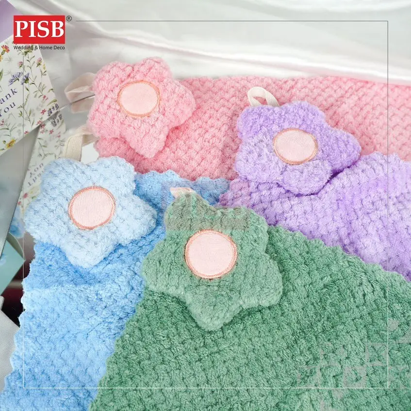 2136 (10Pcs/Pkt) Souvenir Hand Towel Kitchen Hanging Towel With Gift Box Sapu Tangan Tuala Tangan Doorgift Souvenir - Image 8