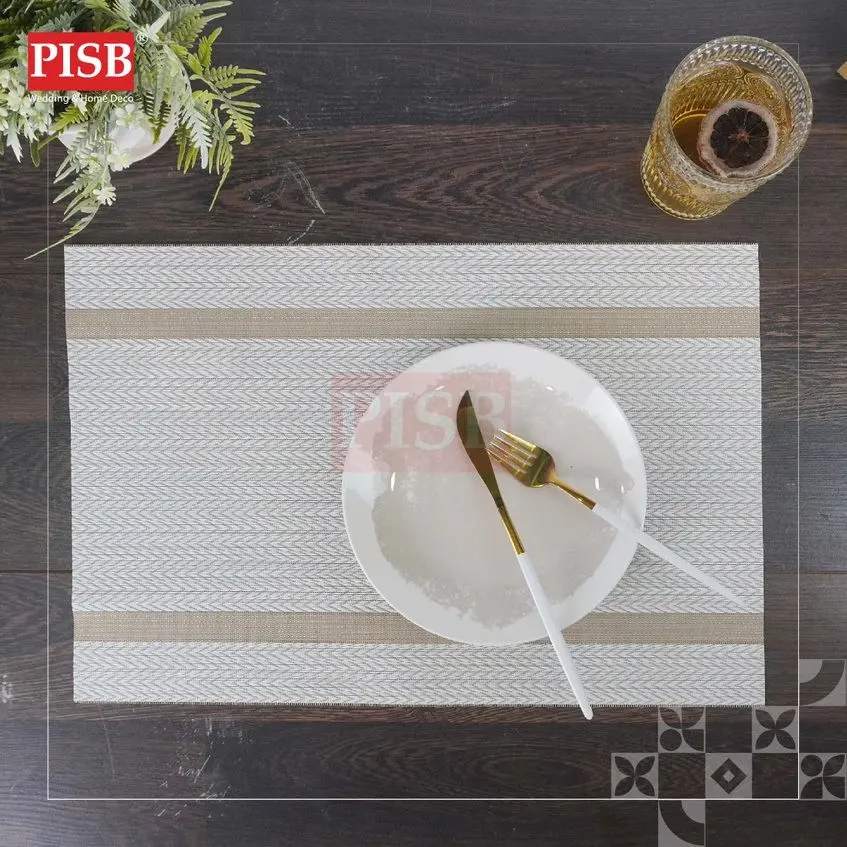 2015-2017 Woven Style Rectangle Placemat Dining Table Mat Washable Non Slip Kitchen Tableware Placemat Pelapik Alas Meja - Image 5