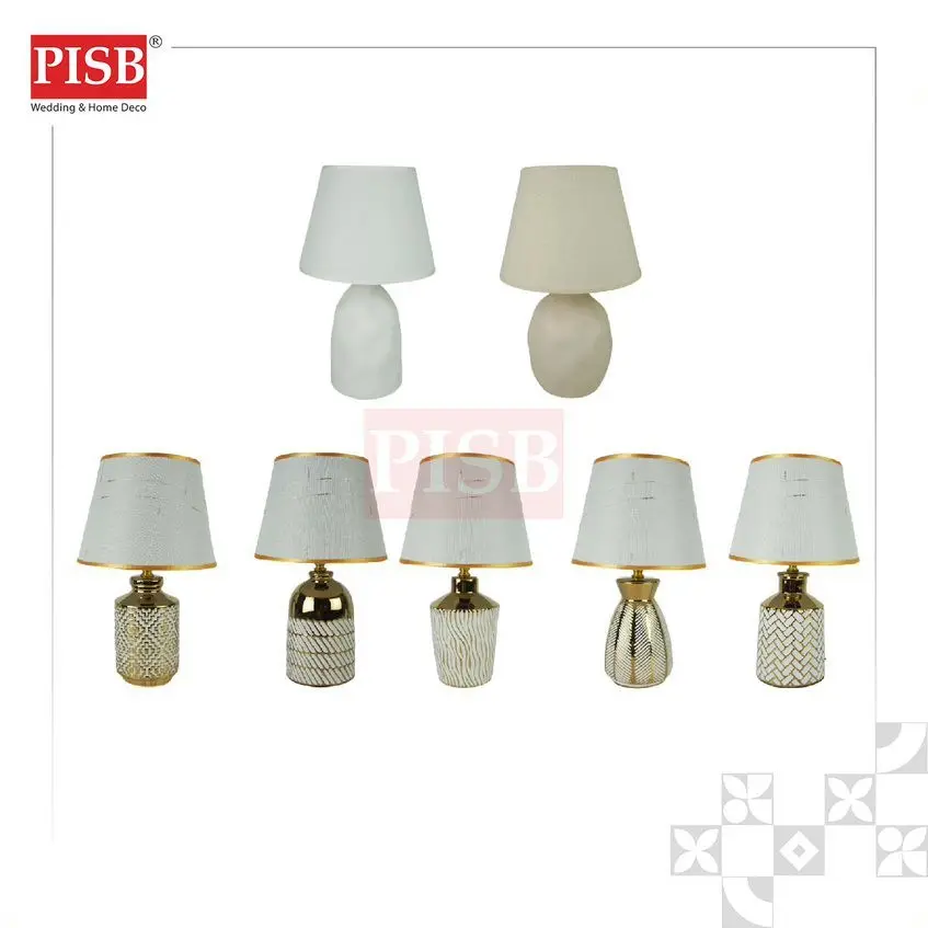 1044-45 White Gold Table Lamp Study Lamp Bedside Lamp Lampu Sisi Katil Lampu Meja Lampu Modern Wedding Gift Lamp