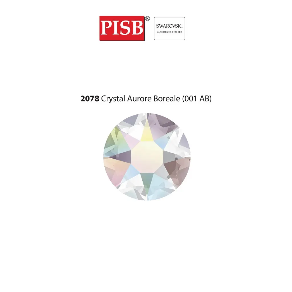 2038 2078 SS10-SS34 SWAROVSKI HOTFIX CRYS EFFECT 001 AB CRYSTAL AURORE BOREALE - Image 2