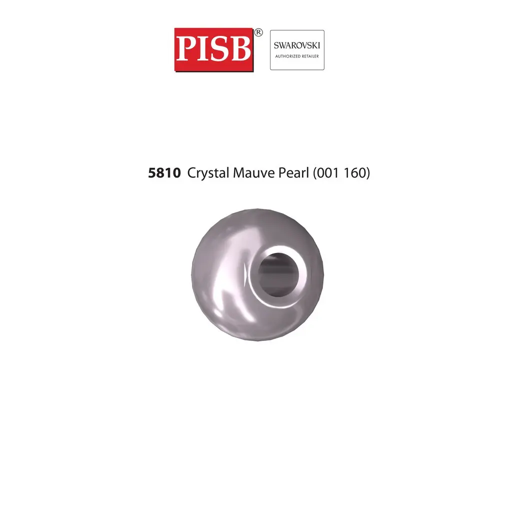5810 SWAROVSKI CRYSTAL ROUND PEARL 001 160 CRYSTAL MAUVE PEARL