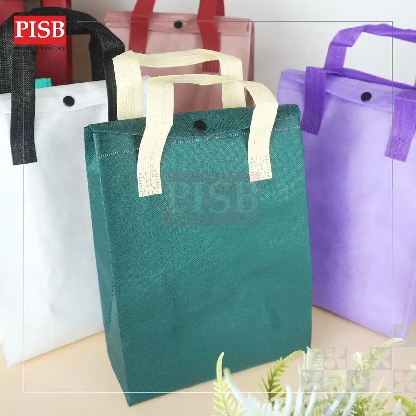 7178 (10Pcs/Pkt) Insulated Button Bag Non Woven Bag Lunch Bag Picnic Bag Insulation Foil Bag Doorgift Bag Goodies Bag - Image 4