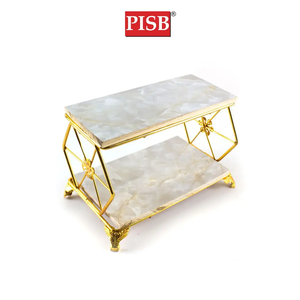 TY1337 Double Layer Rectangle Iron Tray - Image 2