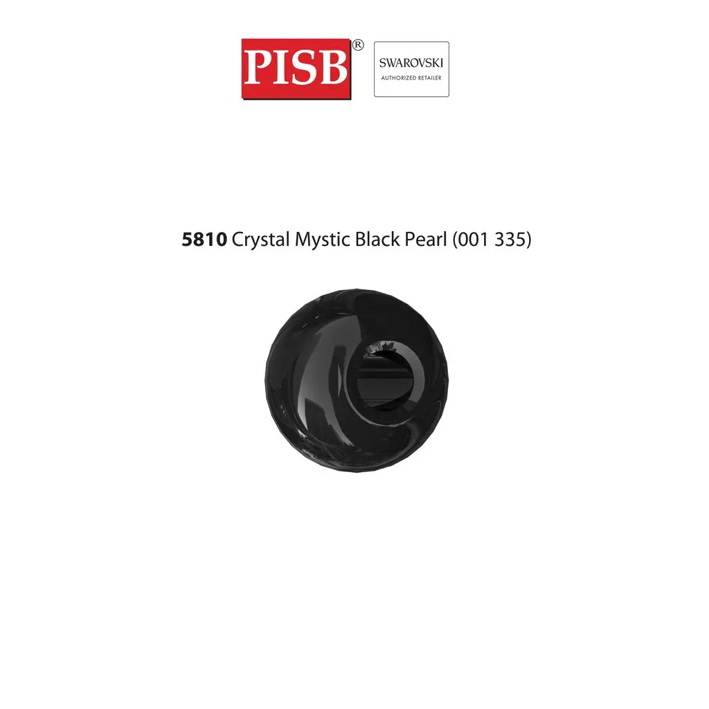 5810 SWAROVSKI CRYSTAL ROUND PEARL 001 335 CRYSTAL MYSTIC BLACK PEARL