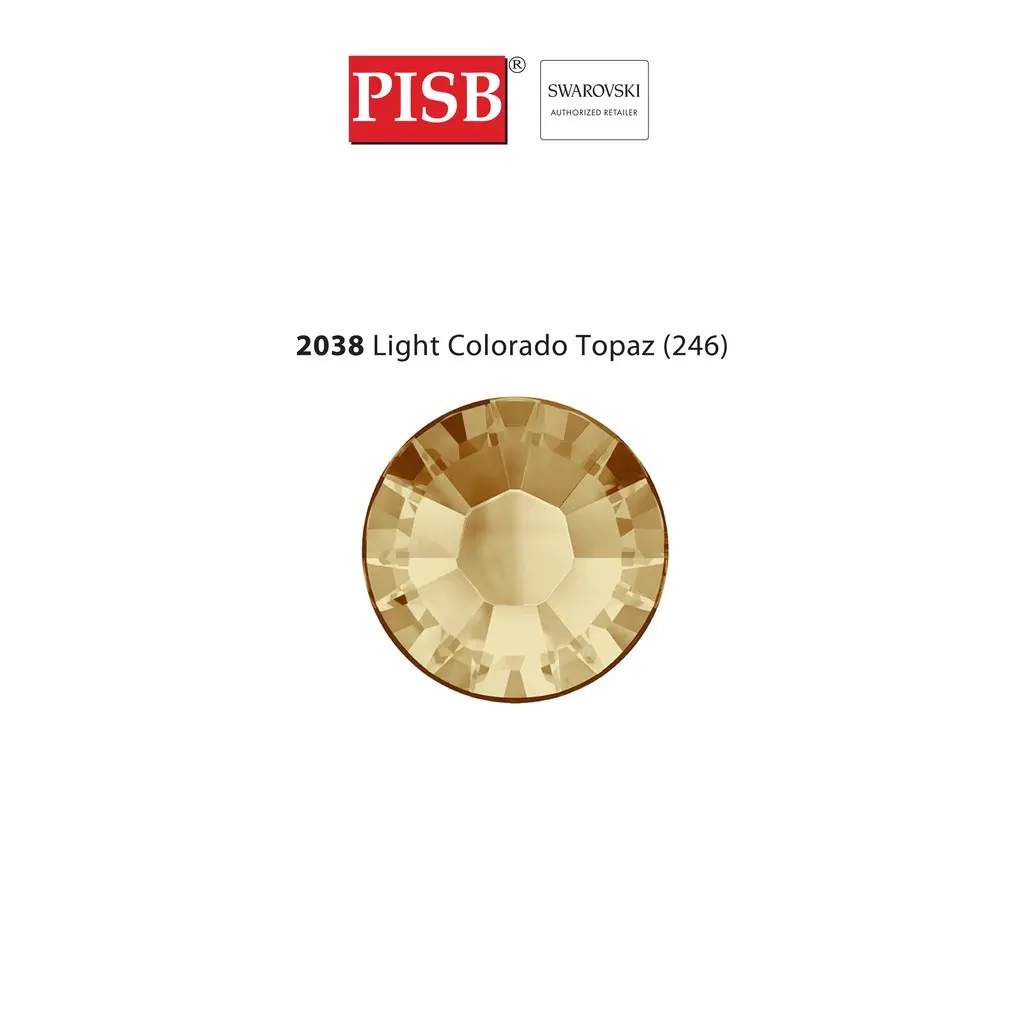 2038 2078 SS10-SS34 SWAROVSKI HOTFIX 246 LIGHT COLORADO TOPAZ