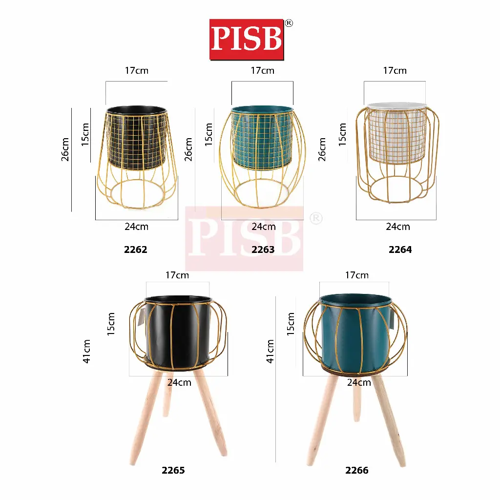 1469/70 2122/23 2144/45 1063 2262-2266 Golden Wire Metal Flower Tree Pot - Image 5