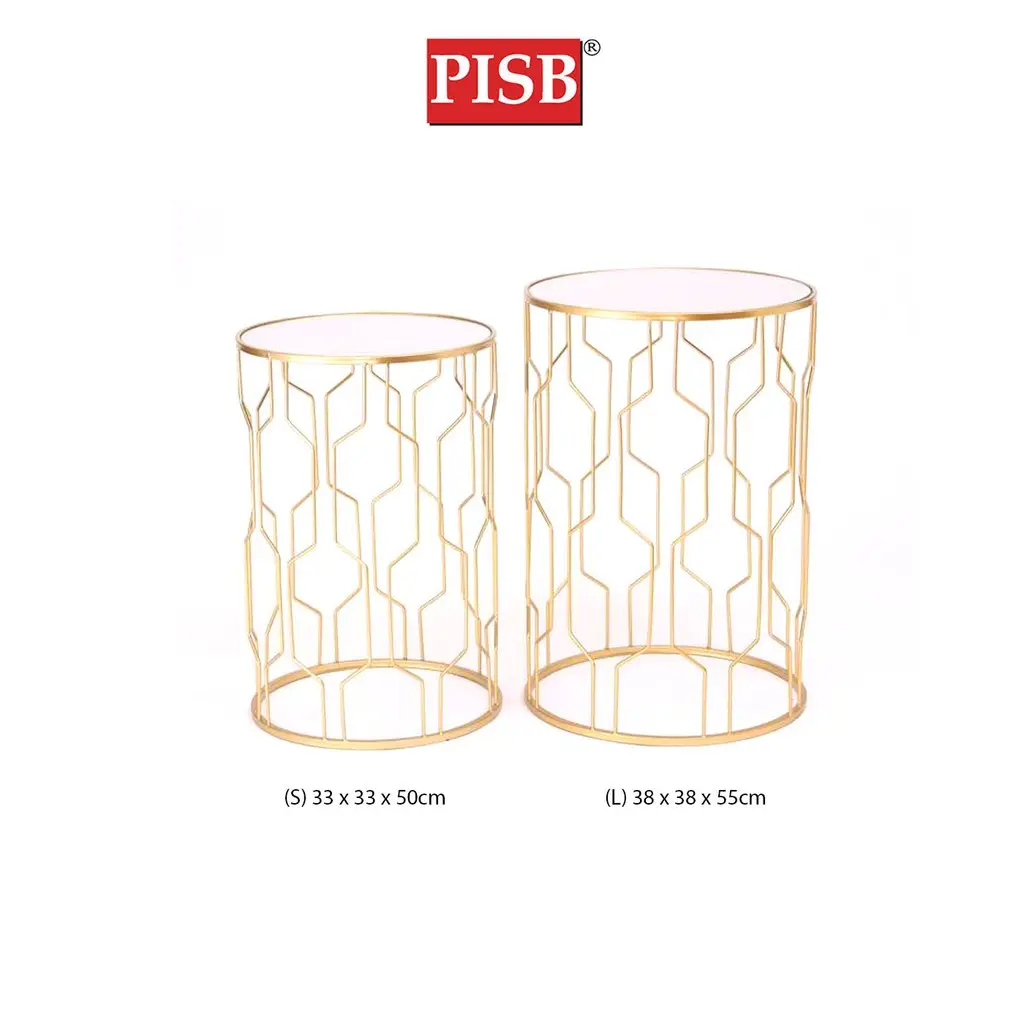 TY1437/2080 Mirrored Round Console Table - Image 2