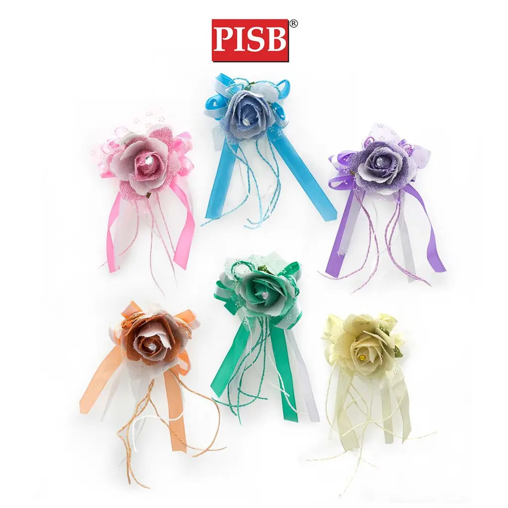 XH1011 11*22CM Handmade Ribbon Flower Rosette