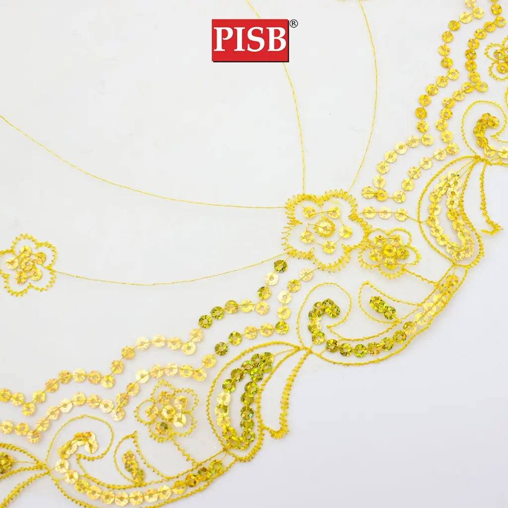 R070515 50*50CM Organza Sequin Round Alas Dulang For Dulang Hantaran Perkahwinan - Image 2