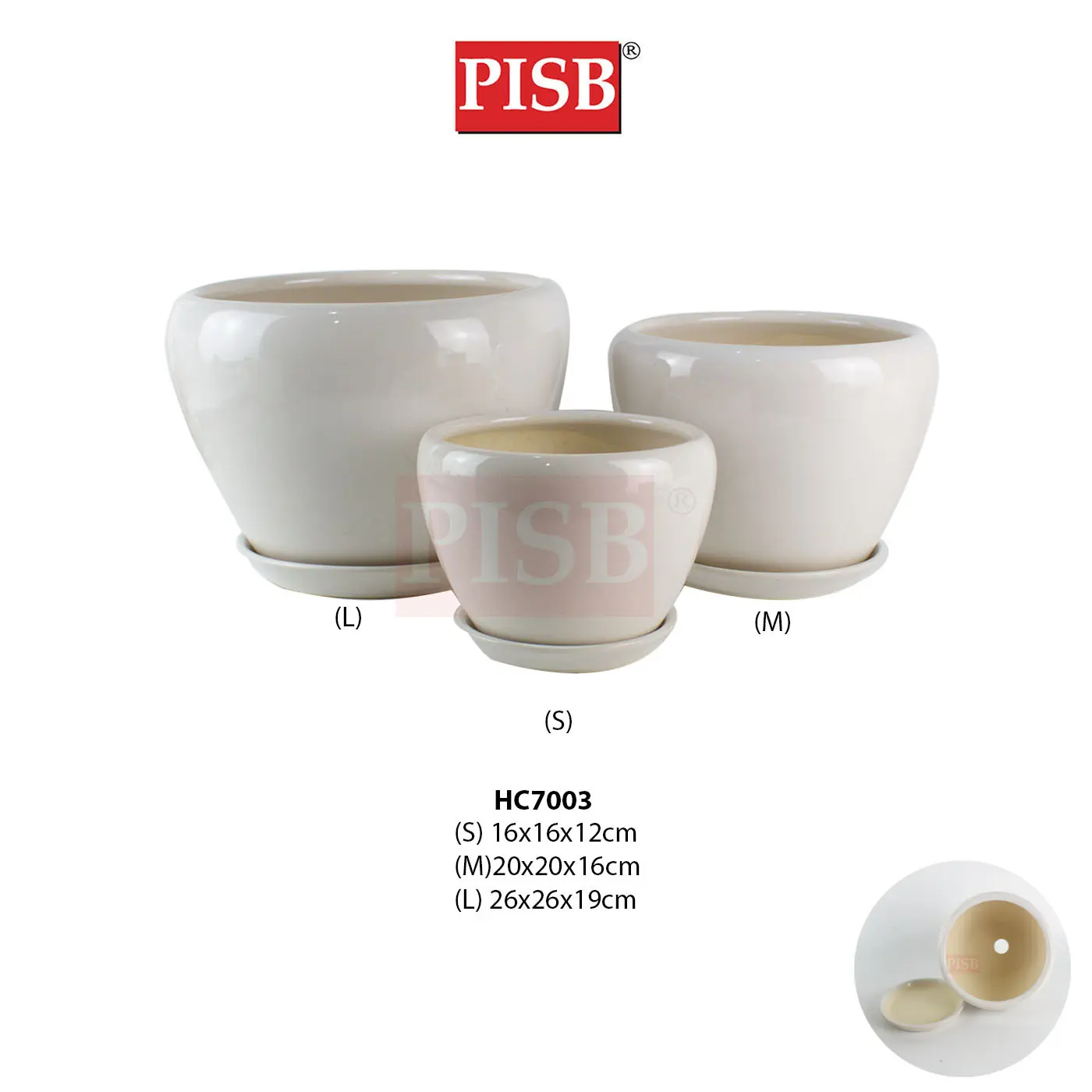 HC7003/04 Black/White Ceramic Decorations Craft Vase Ornament Pasu Bunga - Image 2