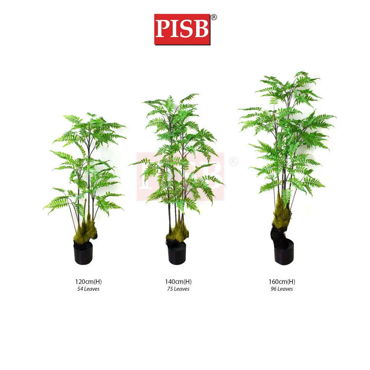 S2058/59/60 Fern Tree 120/140/160CM 54/75/96 Leaves