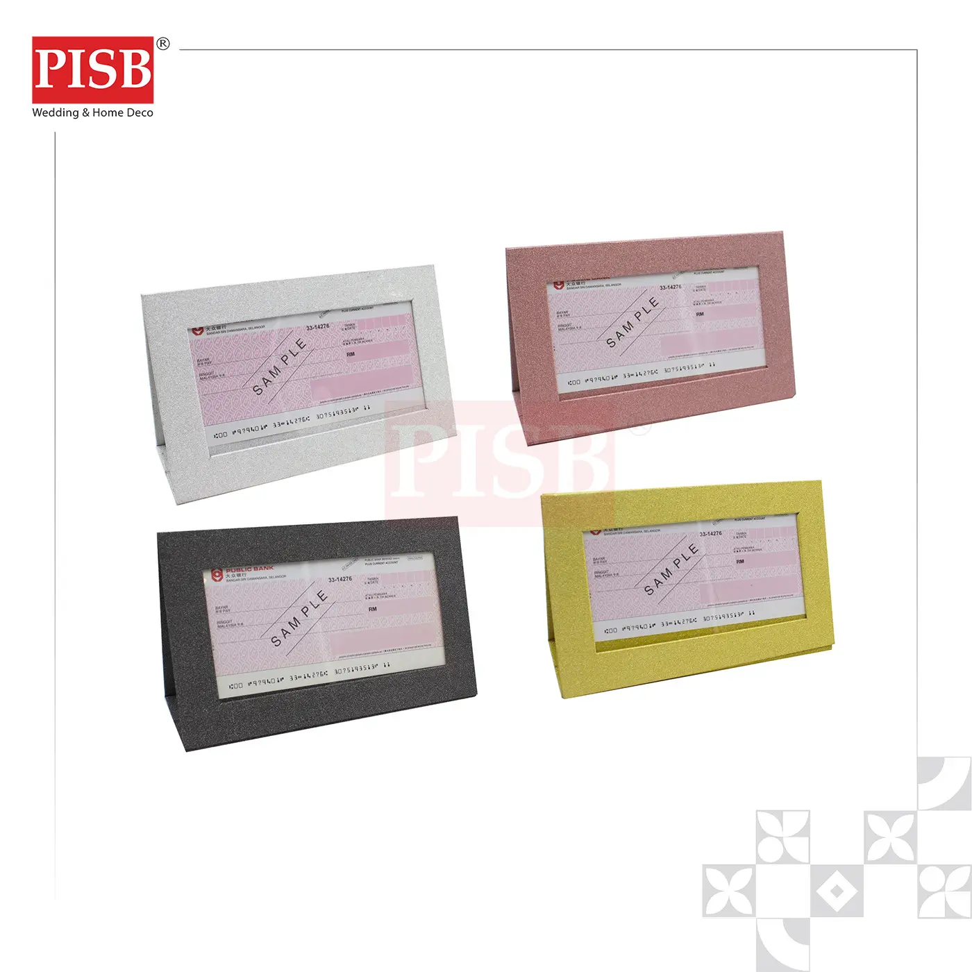 R050208 Glitter Cheque Frame