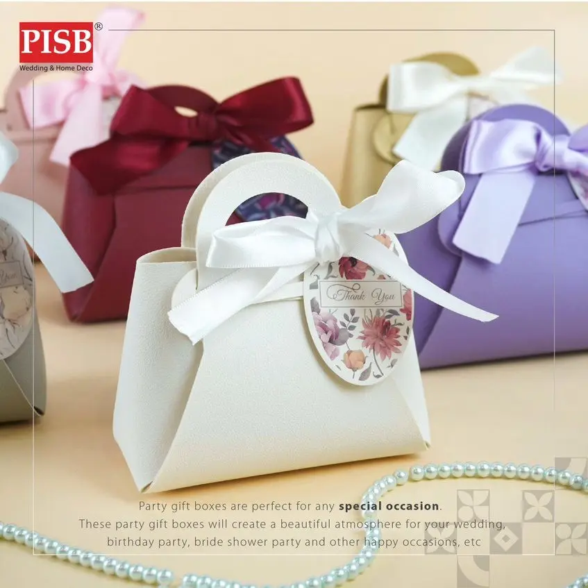 2138-39 (10Pcs/Pkt) Leather Mini Bag With Ribbon Mini Goodies Bag Doorgift Bag Wedding Beg Goodies Kahwin Bag Kenduri - Image 7