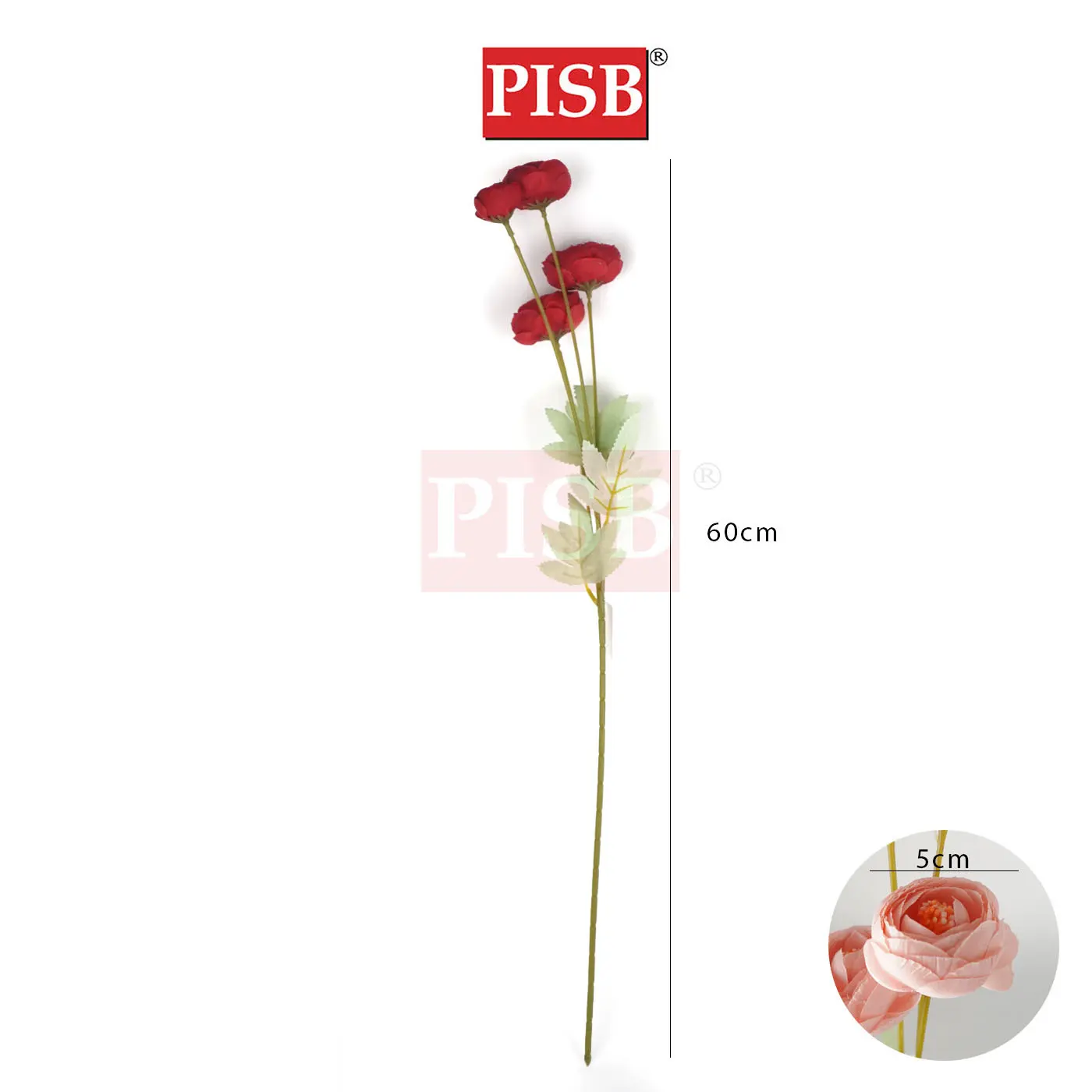 2207 60CM Cabbage Rose Spray Flower - Image 2