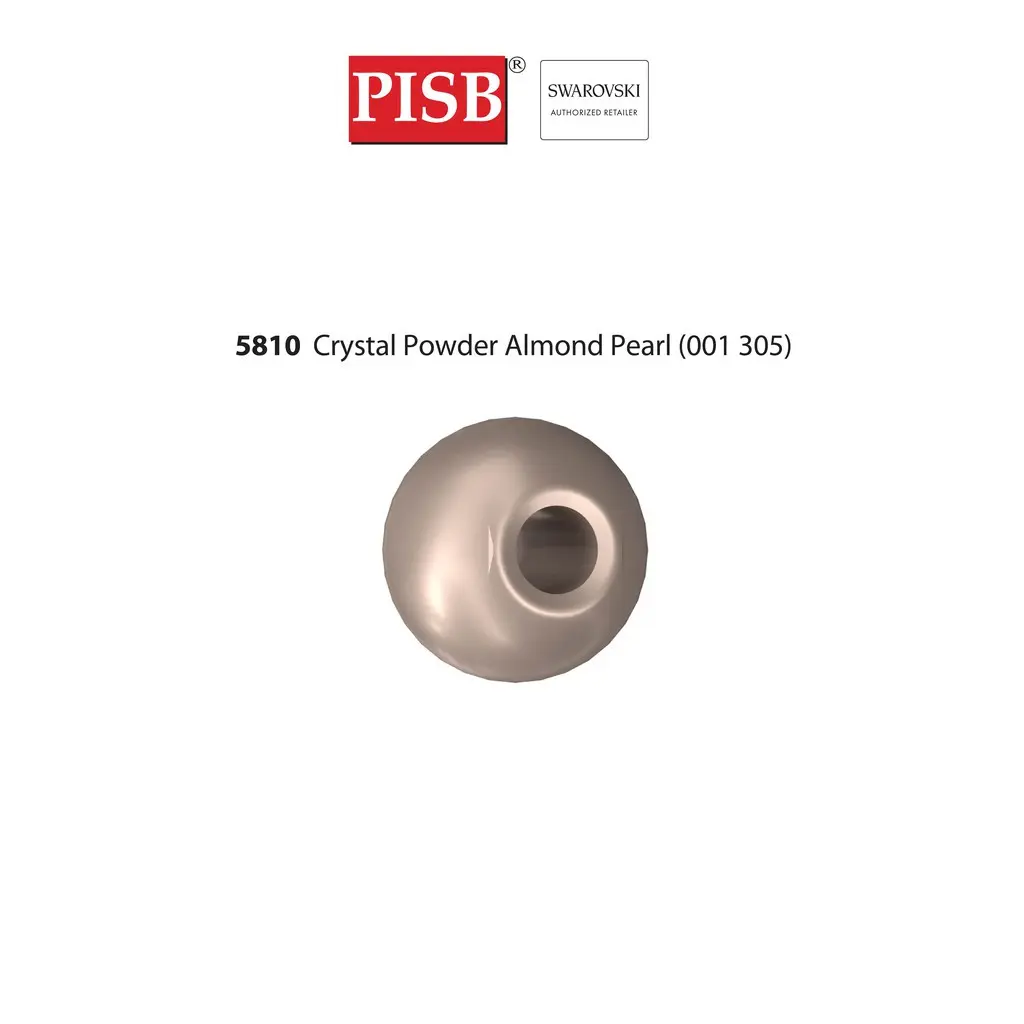 5810 SWAROVSKI CRYSTAL ROUND PEARL 001 305 CRYSTAL POWDER ALMOND PEARL