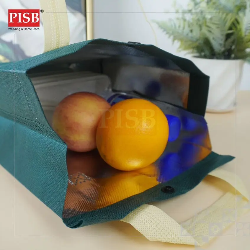 7178 (10Pcs/Pkt) Insulated Button Bag Non Woven Bag Lunch Bag Picnic Bag Insulation Foil Bag Doorgift Bag Goodies Bag - Image 5