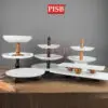 1220-1226 Ceramic Cake Stand Fruits Dessert Display Plate Gift Tray Dulang Hantaran Perkahwinan