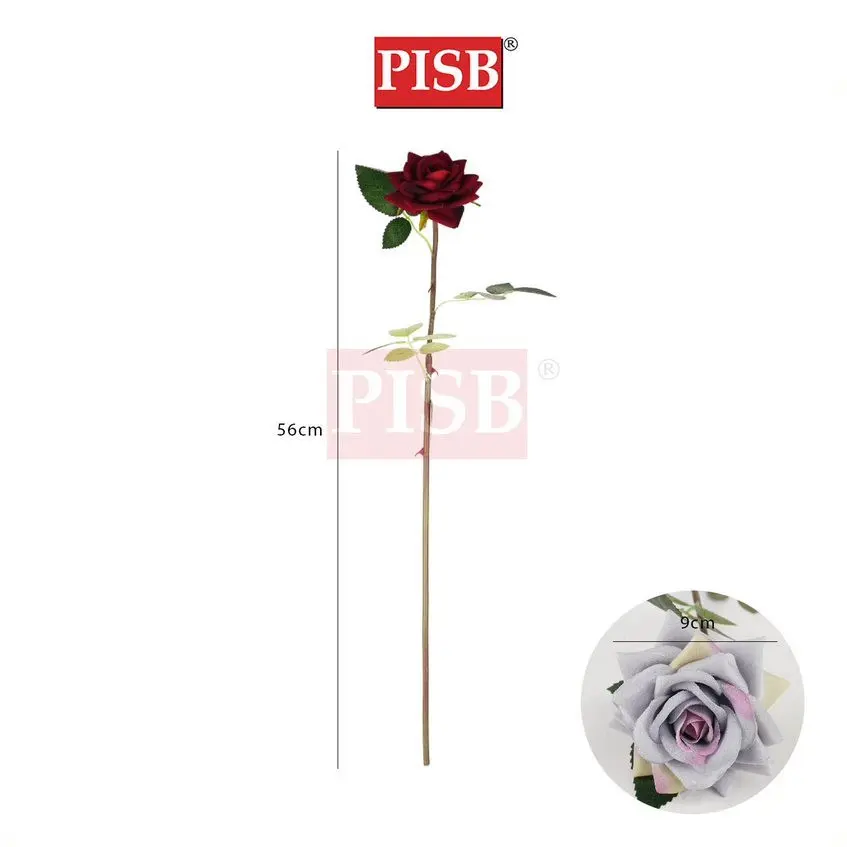 3004 56CM Velvet Diamond Rose Spray Artificial Flower Bunga Hiasan - Image 2