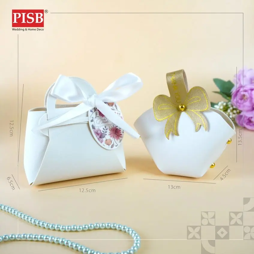 2138-39 (10Pcs/Pkt) Leather Mini Bag With Ribbon Mini Goodies Bag Doorgift Bag Wedding Beg Goodies Kahwin Bag Kenduri - Image 8