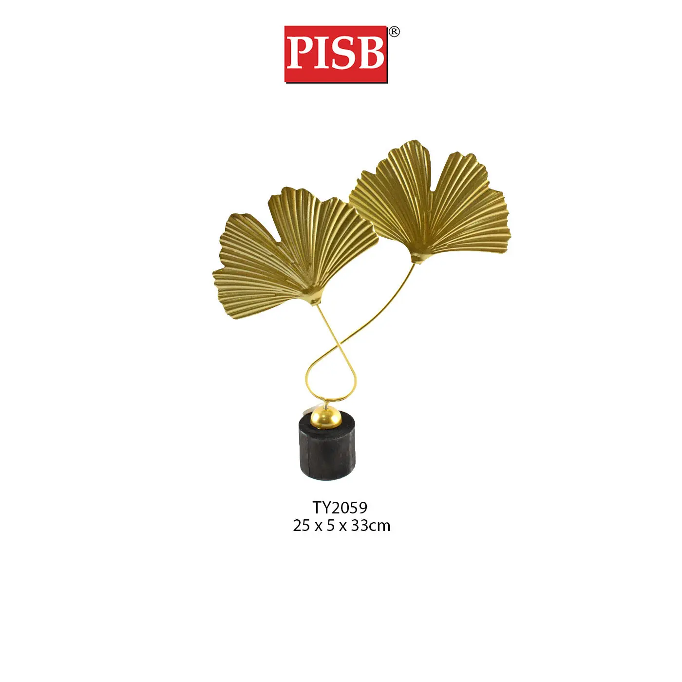 TY2058/59 Nordic Modern Style Golden Leaf Desktop Crafts Art Decoration - Image 3