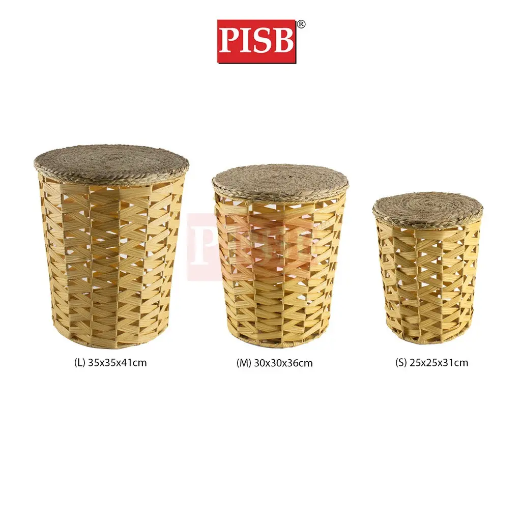 1064 Round Rattan Style Rattan Top Console Table