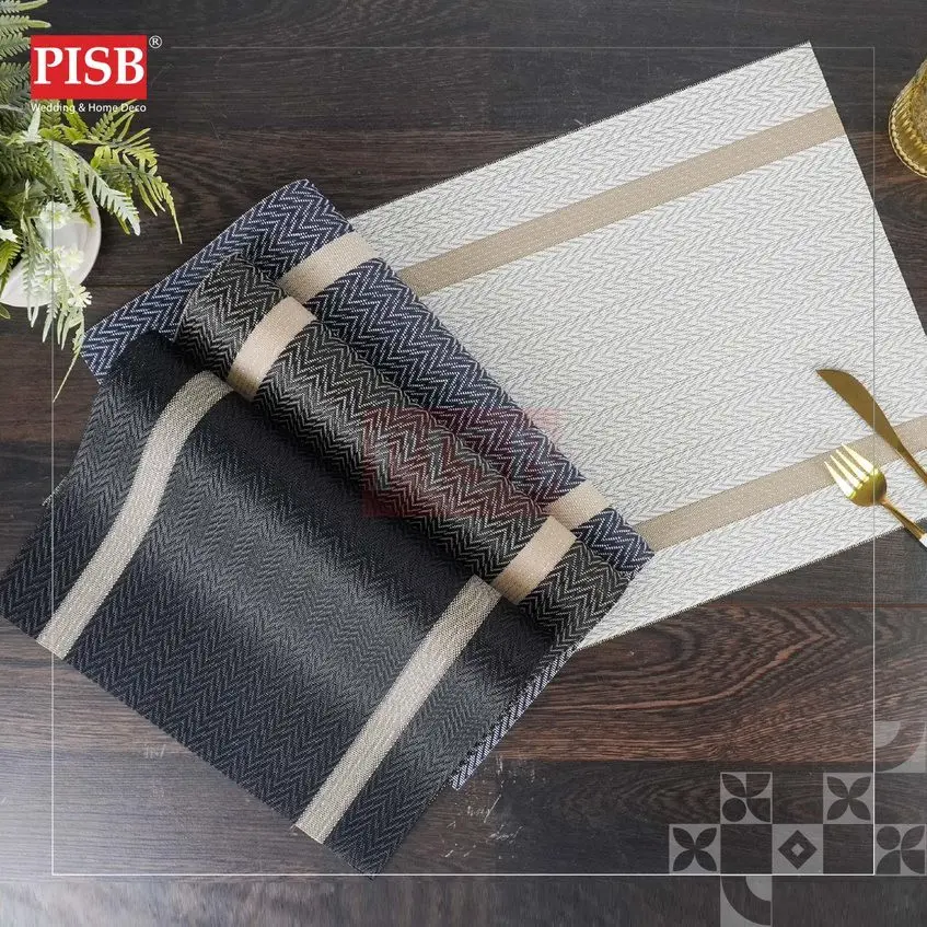 2015-2017 Woven Style Rectangle Placemat Dining Table Mat Washable Non Slip Kitchen Tableware Placemat Pelapik Alas Meja - Image 4