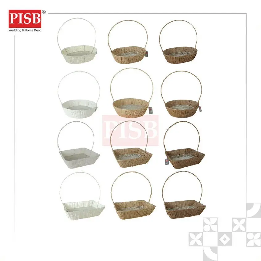 1099 Basket With Handle Bakul Buah Bakul Hamper Bakul Hantaran Bakul Anyaman Picnic Basket Flower Basket Metal Basket