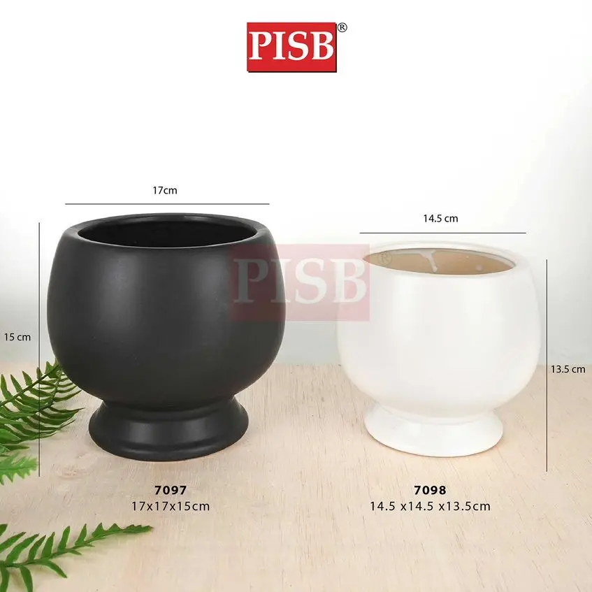 7097/98 White/Black/Gold Ceramic Vase Tree Flower Pot Pasu Seramik Pasu Bunga Bonsai High Quality Vase Home Decor Vase - Image 3