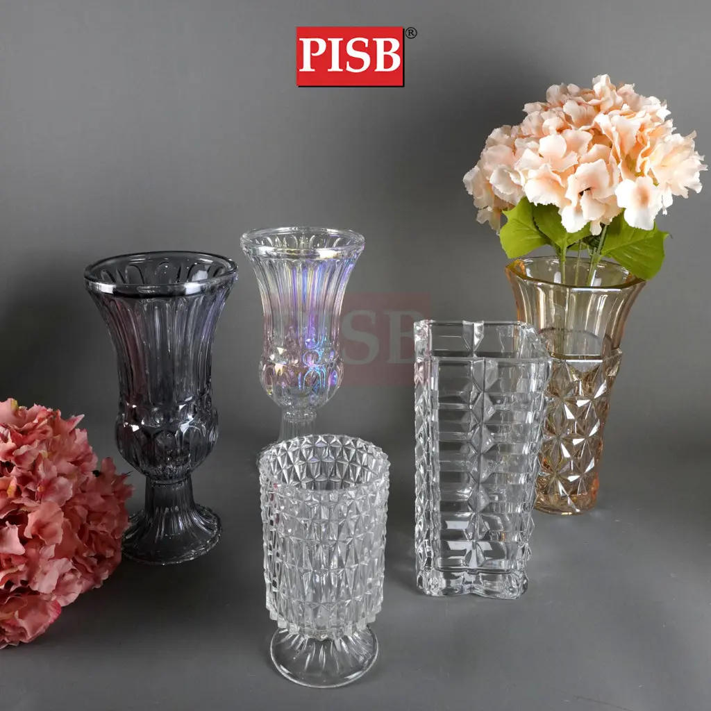 2202-2207 Luxury Transparent Glass Flower Vase - Image 2