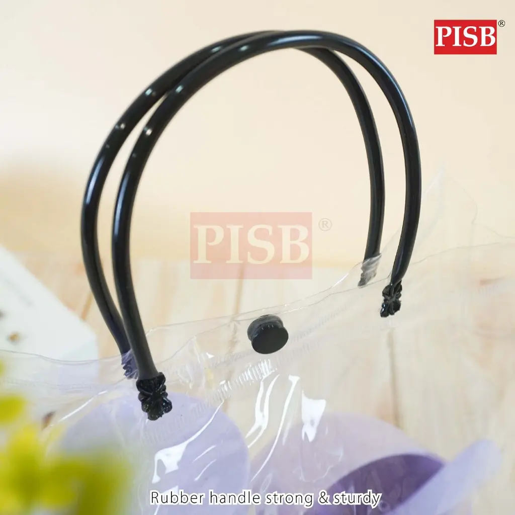 2132-35 (10Pcs/Pkt) Transparent Bag With Button Goodies Bag Wedding Plastic Doorgift Bag Beg Goodies Wedding Gift Bag - Image 5