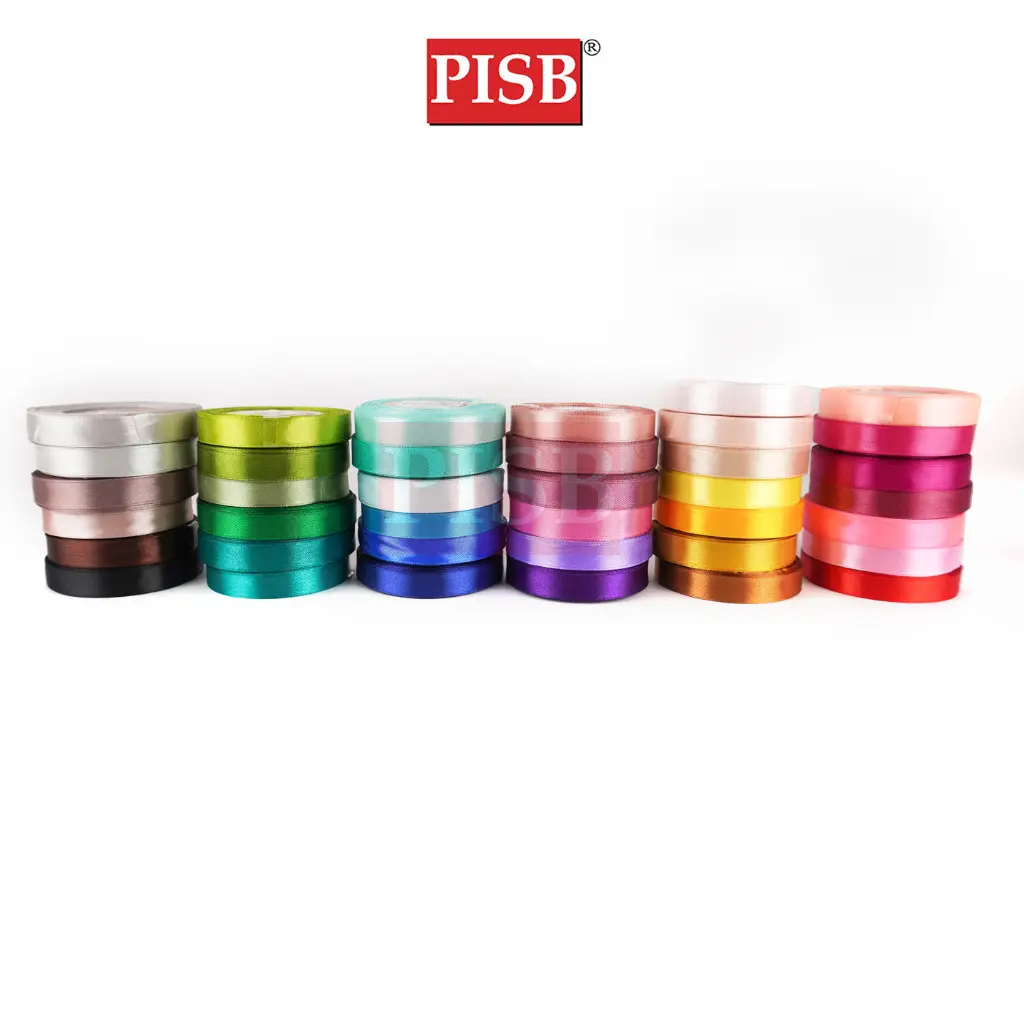 0328 1/2" Plain Color Satin Ribbon (15Yards/Roll)