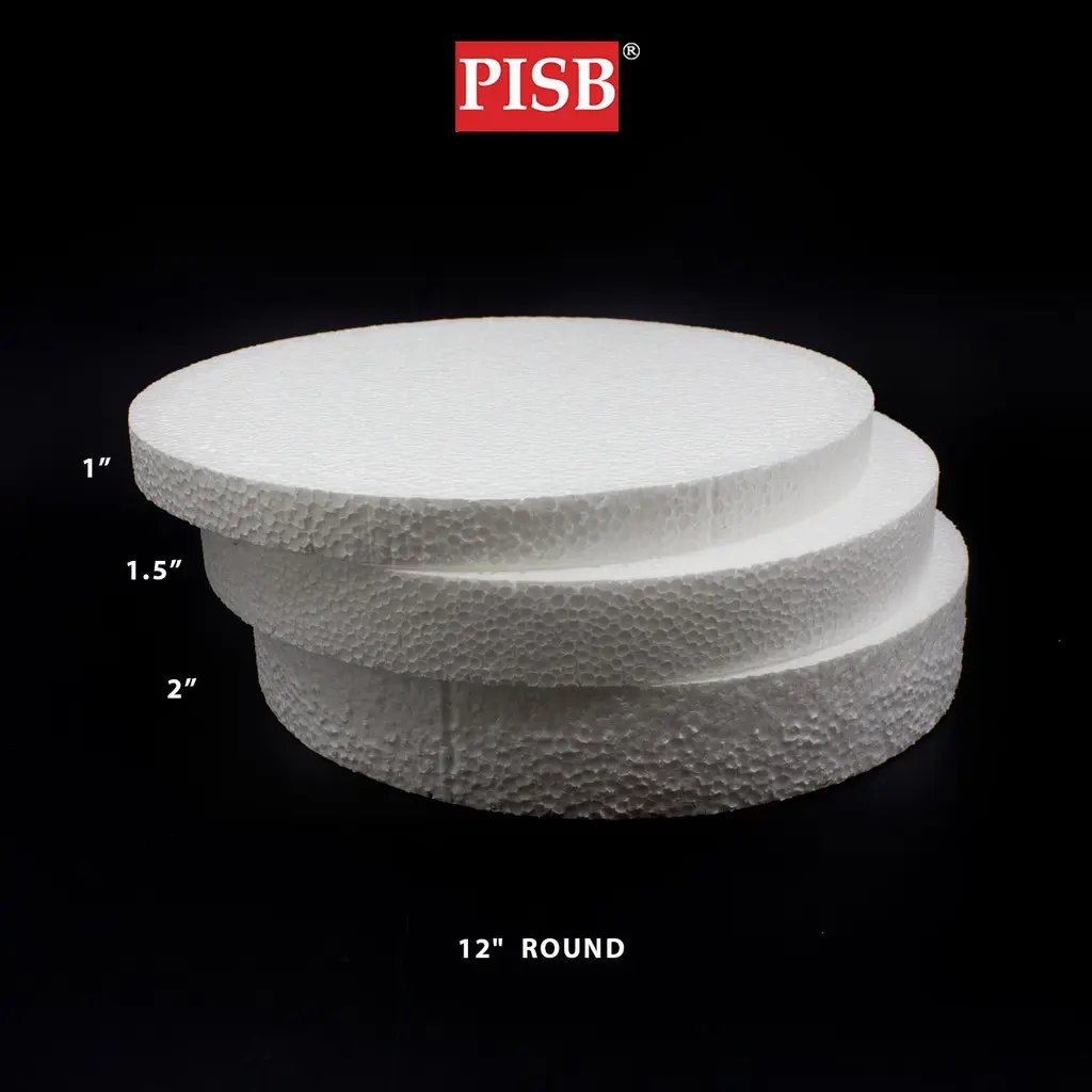 J040001/23/32 12"Inch Round Polystyrene Foam / Gabus Dulang Hantaran