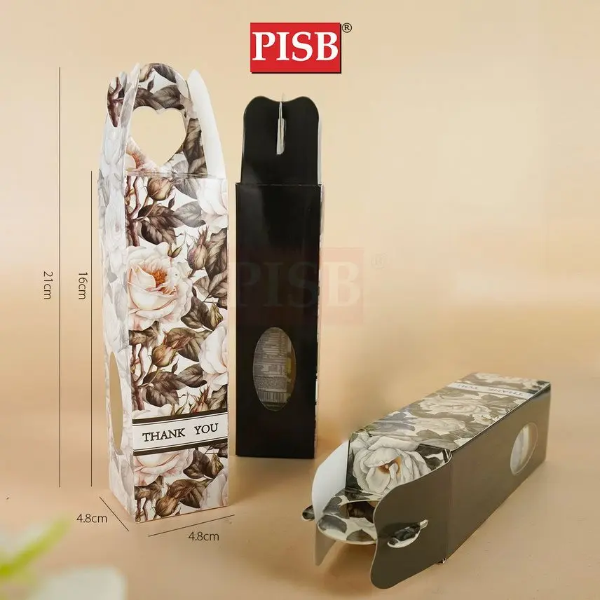 0457 (10Pcs/Pkt) Flower Printed Gift Box Doorgift Box / Kotak Concentrate Kordial Kicap - Image 4