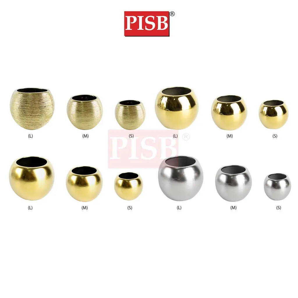 HC7034/35/36/37 Plating/Brushed/Frosted Gold Silver Ceramic Decorations Craft Vase Ornament Pasu Bunga