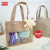 2155-58 (1Pc/Pkt) Jute Window Tote Bag Women Bag Shopping Bag Retail Gift Bag Goodies Bag Wedding Birthday Beg Bag Guni