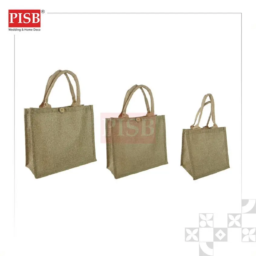 2152/53/54 (1Pc/Pkt) Jute Tote Bag Women Bag Shopping Bag Gift Bag Retail Bag Goodies Bag Wedding Birthday Beg Bag Guni