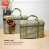 2032-35 Bamboo Bag Picnic Woven Basket Rattan Grass Foldable Bamboo Basket Handwoven Storage Basket Beg Buluh Rotan - Image 5